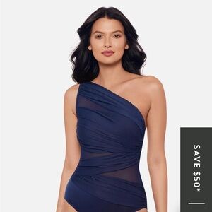 Miracle suit Chic One-Shoulder Emerald Swimsuit